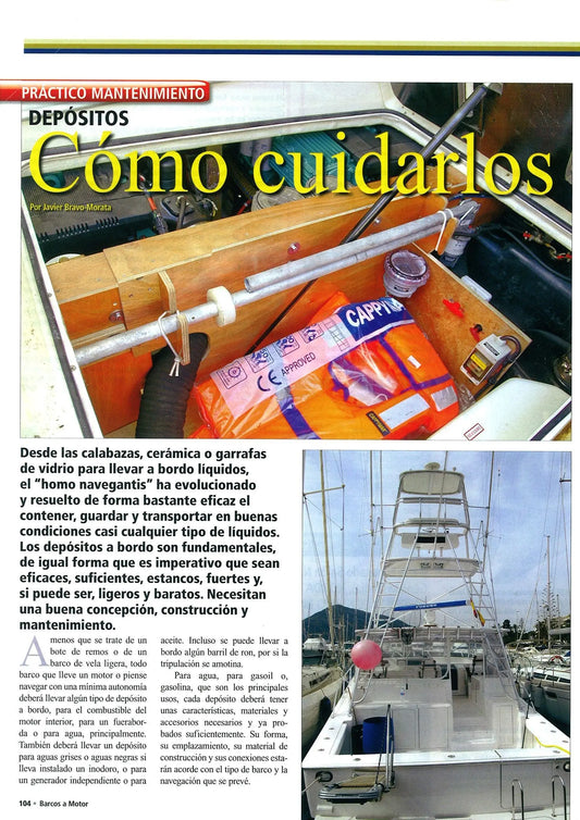 Cómo cuidar los depósitos a bordo