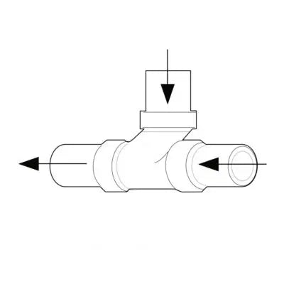 T-ELBOW FOR 38MM GLUED TUBE