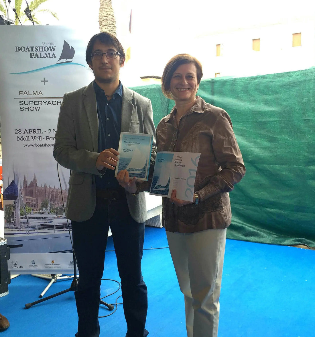 Margarita, Ceo de Dahlberg, galardonada en el Palma Boat Show.